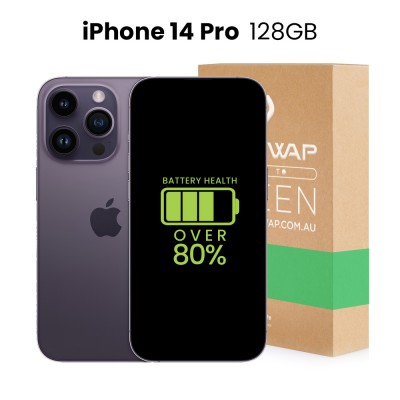 Apple Used Fully Functional iPhone 14 Pro 128GB Over 80% Battery Health - Grade C (Acceptable)
